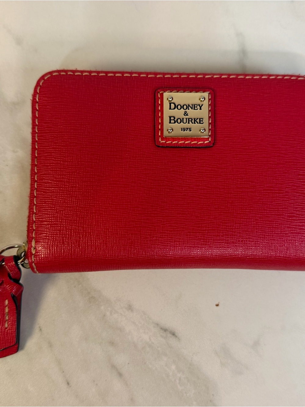Dooney & Bourke Bright Red Zip-Around Card Holder